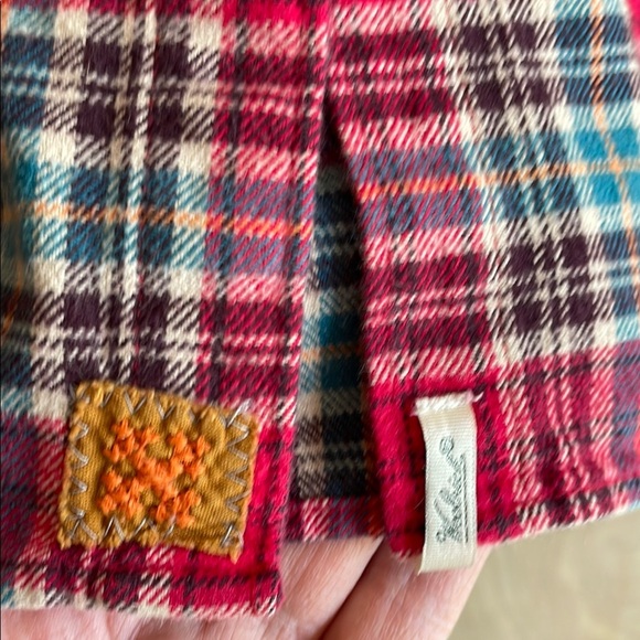 Woolrich Shirt Cotton Plaid Embroidered Boho Women’s Sz: L-XL - Picture 12 of 14